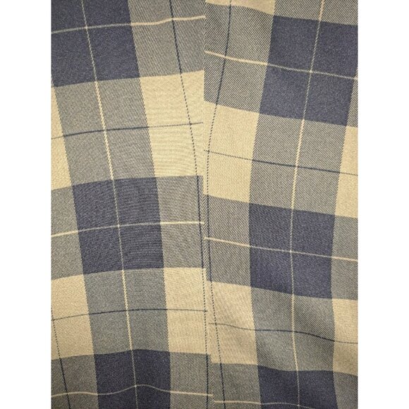 French Atmosphere Plaid Bell Sleeve Dress Womens L Black/Tan Checkered A Line - Picture 5 of 5